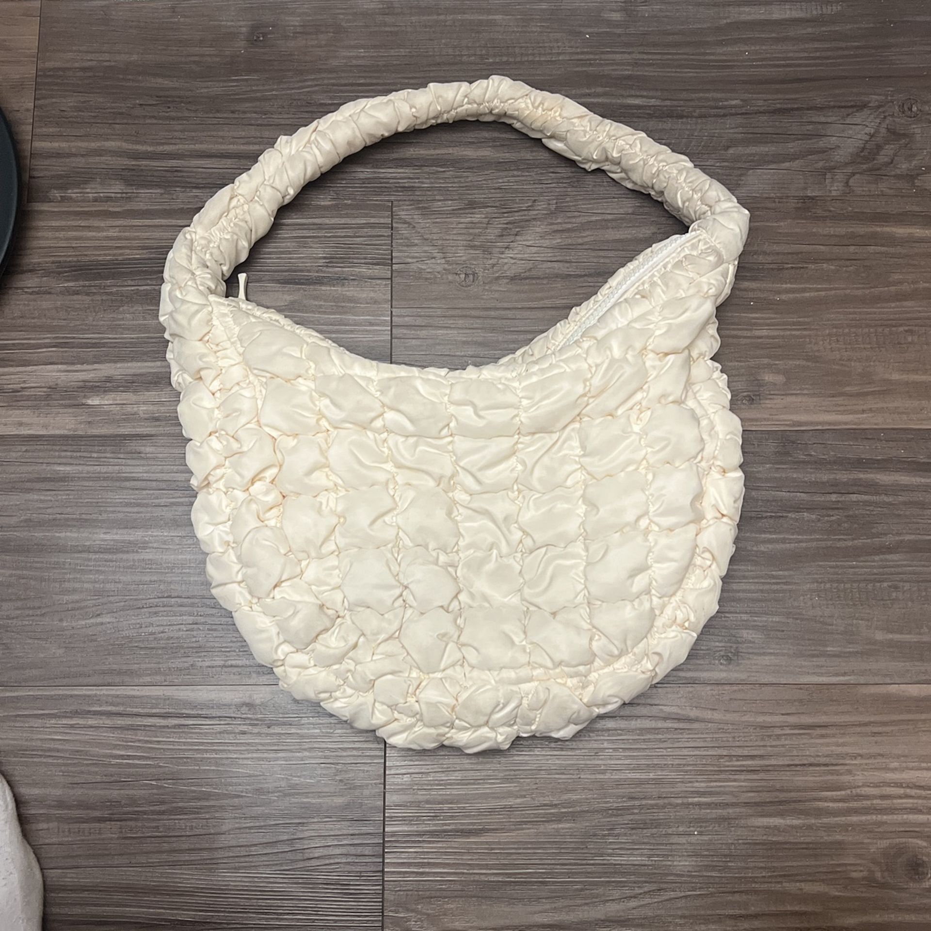 White Puffer Tote Bag