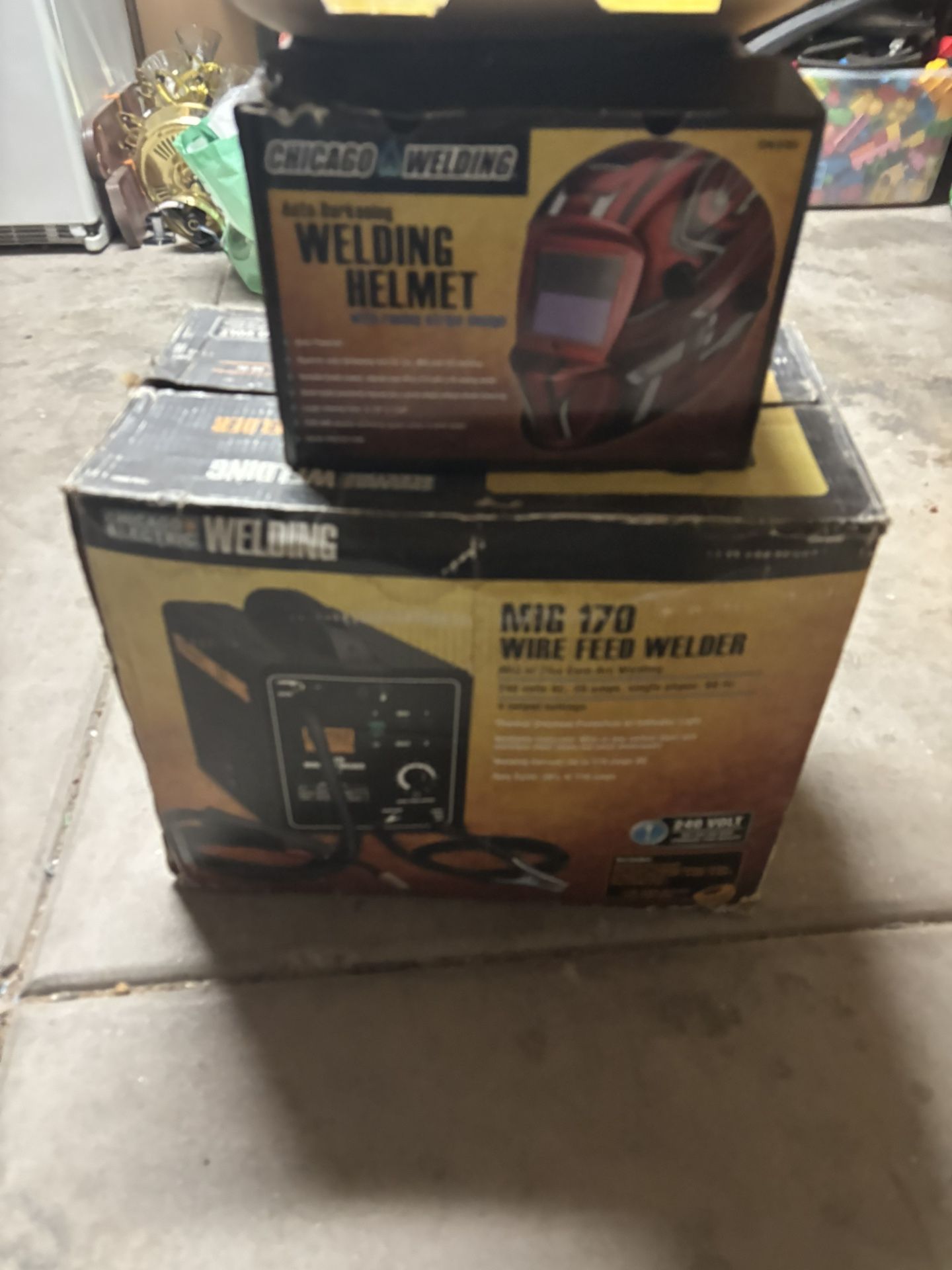 Chicago Electric Welder And Helmet