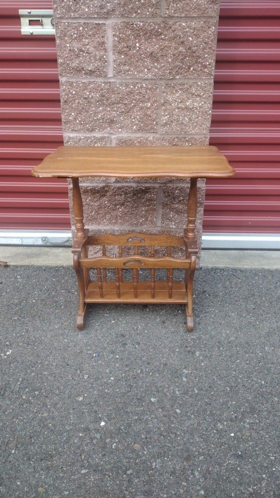 Vintage Magazine Rack/Side Table 