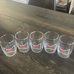 6 oz  vintage Budweiser glasses