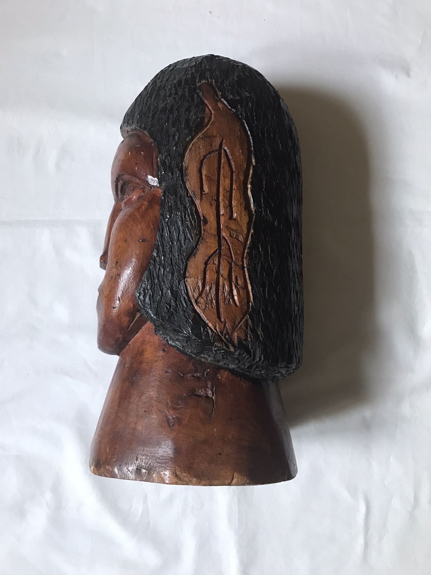 Vintage Wood Carving Bust Collectibles