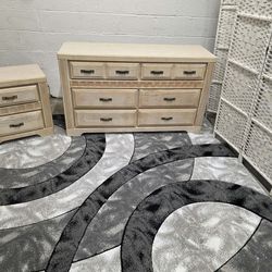 Really nice matching dresser and nightstand.