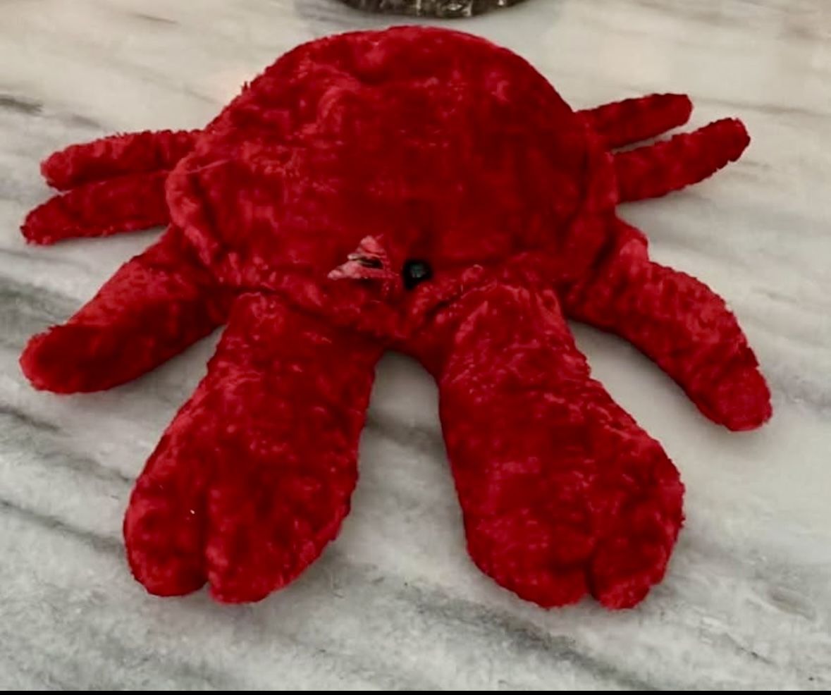 Vintage RARE CalToy Red Crab Hand Puppet