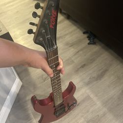 Vintage 1988 Foxxe By Barrington Electric Guitar Missing A String And Has Chip On Top 