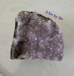 Natural Amethyst Druzy Crystal Cluster – 3.25" x 3"