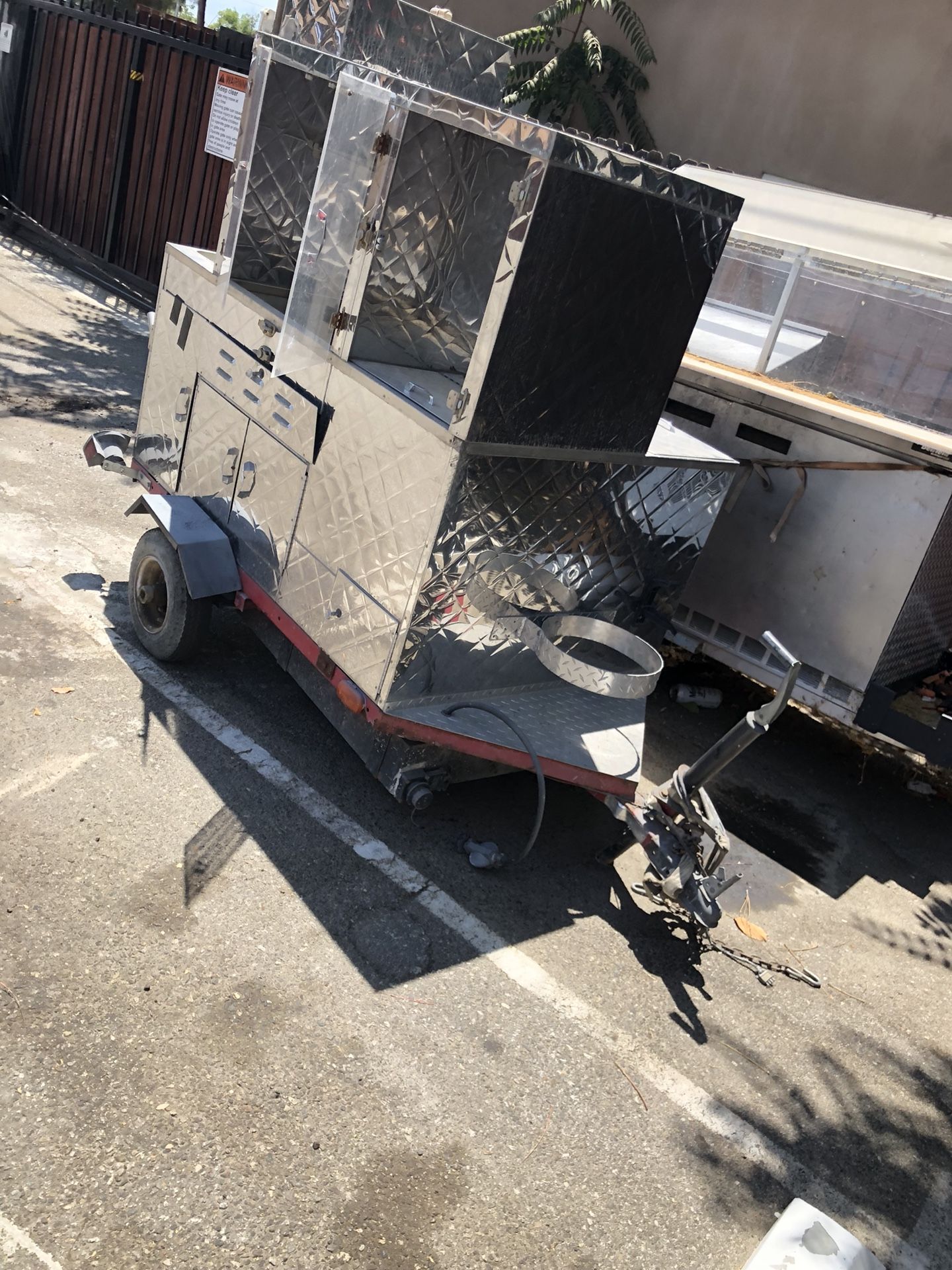 Hot dogs kart and fruit kart
