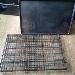 Dog Crate Double Door Wires Crate W/ Divider Panel XL