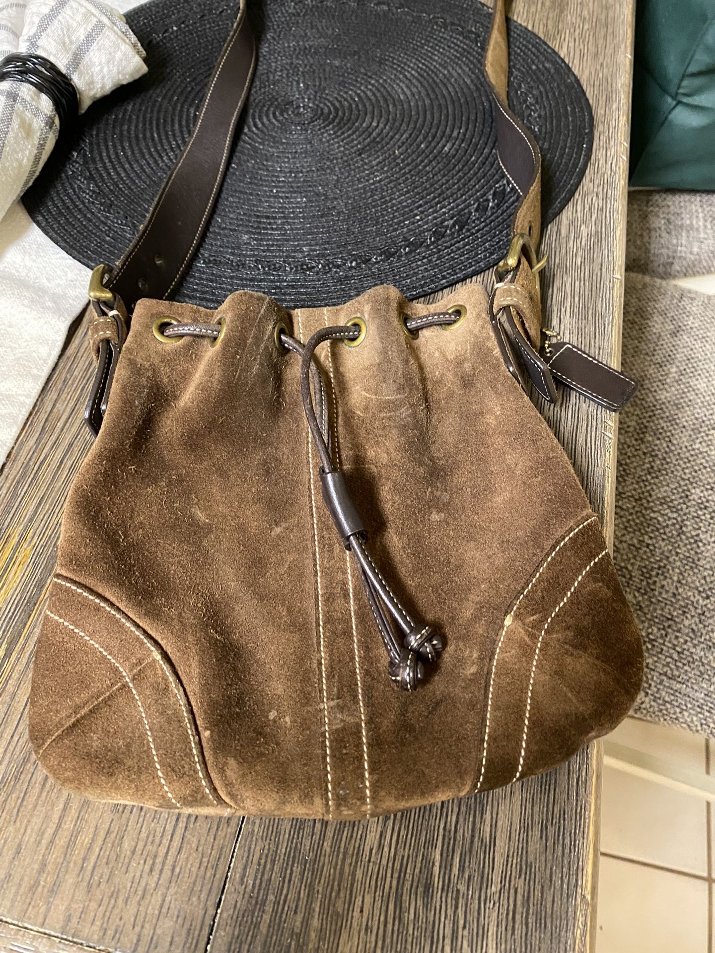 Coach Suede Crossbody Bag for Sale in Osbornville, NJ - OfferUp