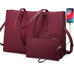 LOVEVOOK Bolsa para laptop para mujer, bolsa de mano de gran capacidad,