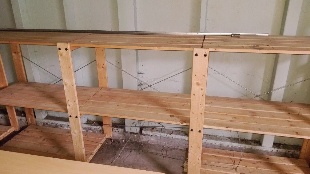 Long Wood Shelving