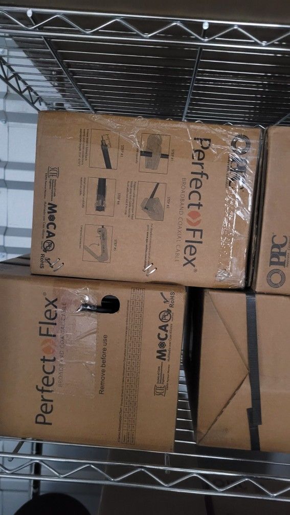 Perfect Flex Coaxial Cable 500ft 2 Boxes New