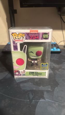 Funko Pop! Nickelodeon Invader Zim with Minimoose #1016 Figure W/Protector