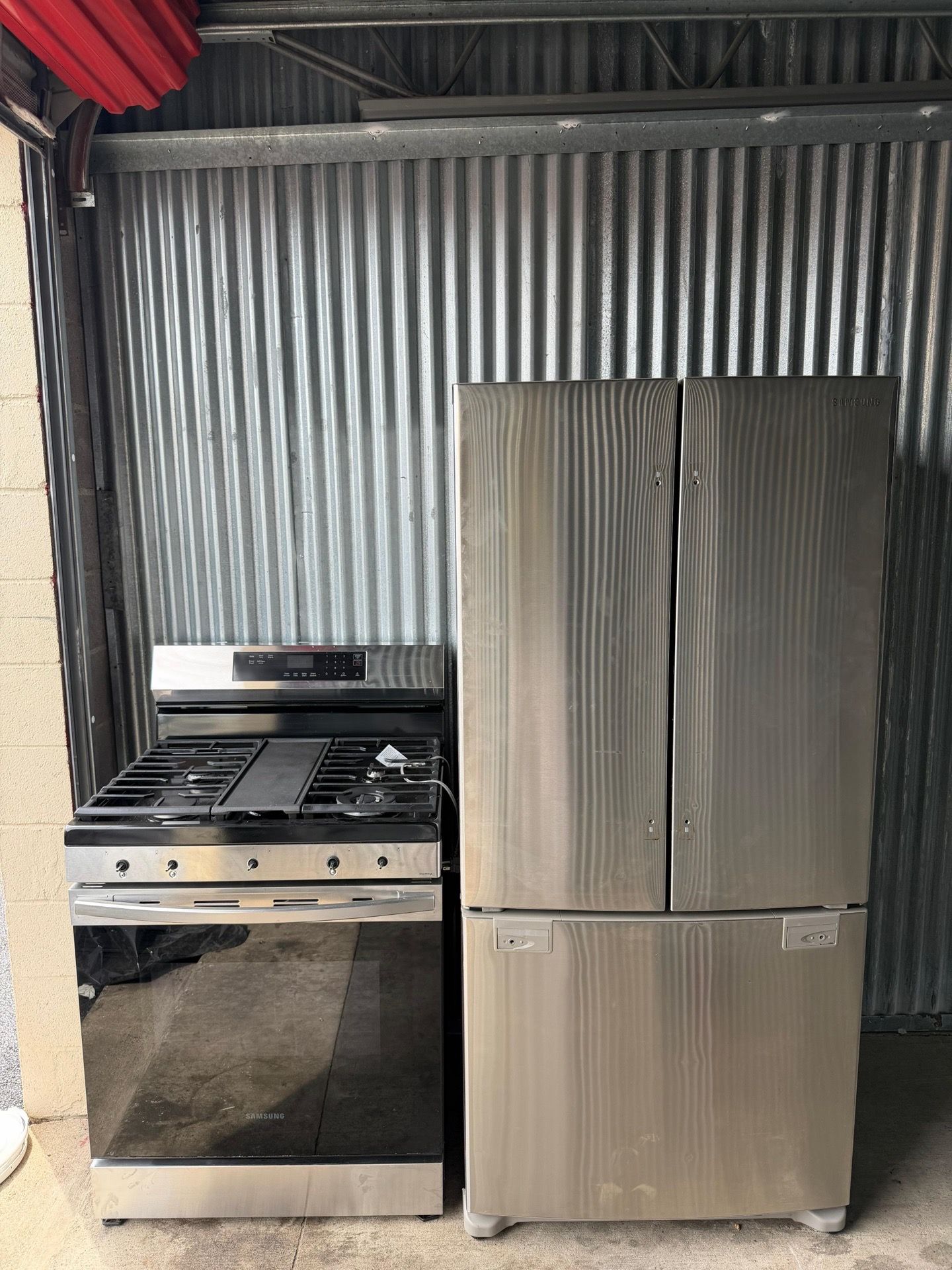 Samsung refrigerator and stove