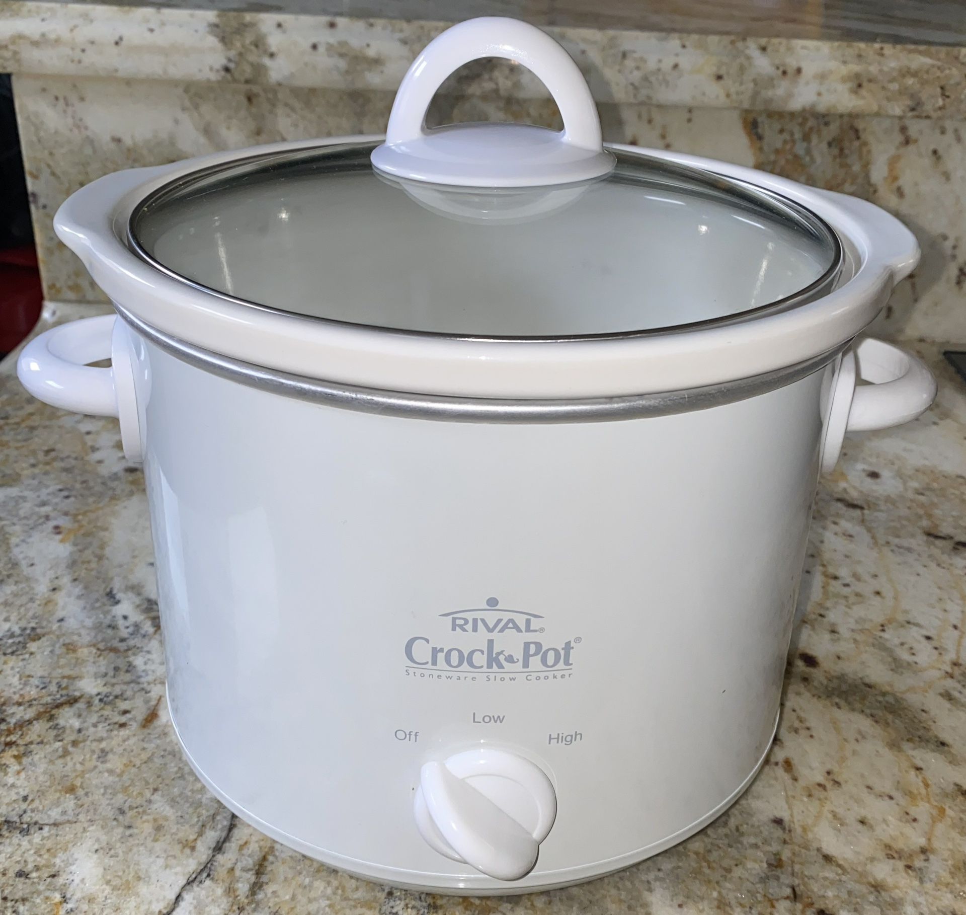 RIVAL Crock-Pot 3-Quart STONEWARE Slow Cooker White MODEL: 50301