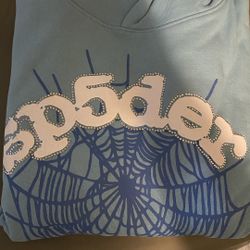 XL never used Sky Blue Sp5der Hoodie
