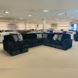 MIDNIGHT-MADNESS ONYX 4-PIECE RAF SECTIONAL