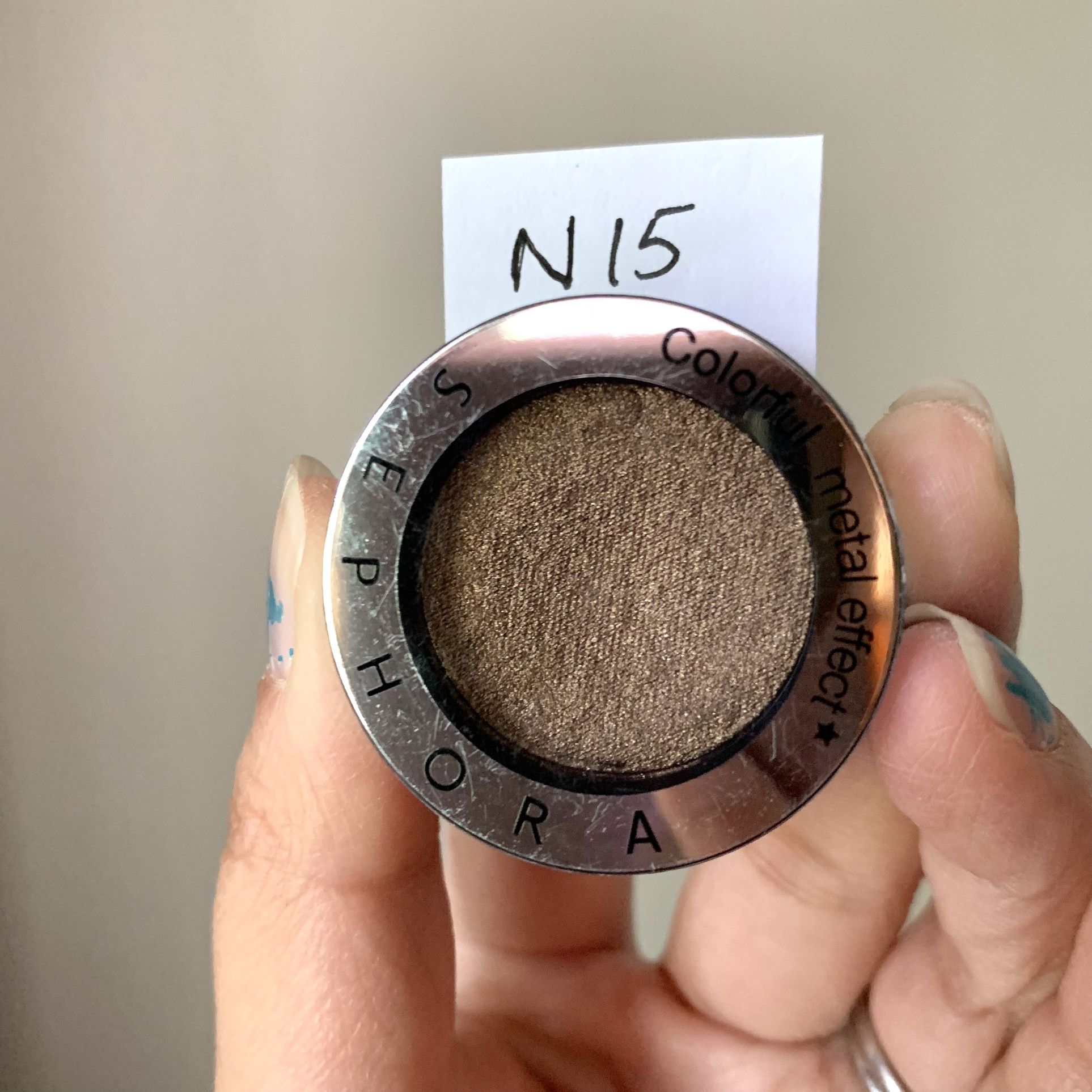 New Sephora Colorful Eyeshadow 15 PYRAMID (bronze) metallic finish 0.035 Oz. 