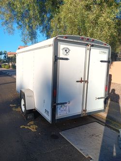 6x12 Enclosed Trailer With Storage Shelfs