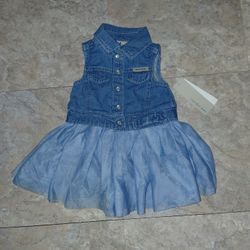 Calvin Klein Baby Girl Dress New 