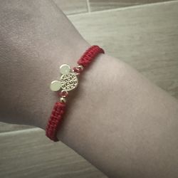 Mickey Mouse Hand Woven Charm Bracelet 