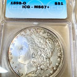 1898-O Morgan Silver Dollar ICG -MS67+