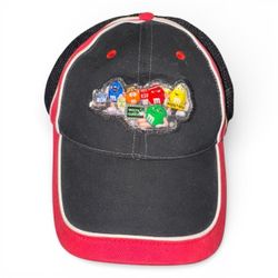 Vintage M&M's Trucker Hat One Size Black Red 