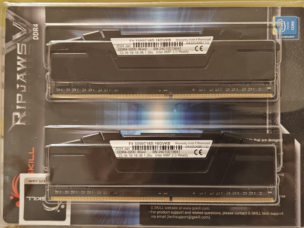 G.SKILL Ripjaws V Series 16GB (2 x 8GB) 288-Pin PC RAM DDR4 3200