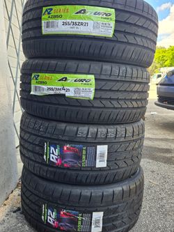 A set of 4 brand new 275/35/21 and 255/35/21 Atturo Tires