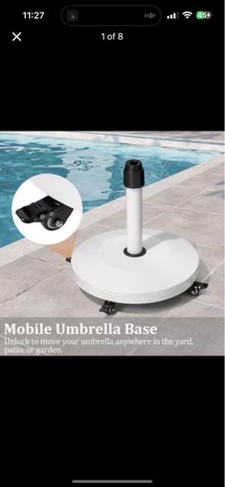 BRAND NEW 55lb WHITE COLOR UMBRELLA STAND!