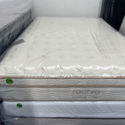 FULL SIZE SAATVA MATTRESS & BOX SPRING BED SET