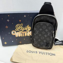 LOUIS VUITTON AVENUE SLING BAG MONOGRAM ECLIPSE BLACK CROSSBODY (CMP130664)