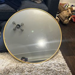 Gold Circle Mirror 