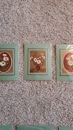 Aethra European Handmade Metal Art Painting Lot of 3