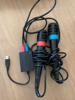Pair Of SingStar Wired Microphones (PS2/PS3)