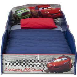 Delta Children Disney/Pixar Cars Wood Toddler Bed + Serta Perfect Slumber Dual Sided Toddler Mattress