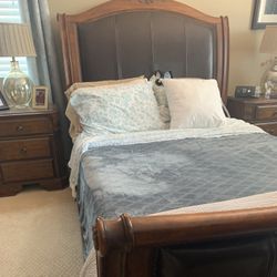 Sleigh Bed Queen Size Frame Only