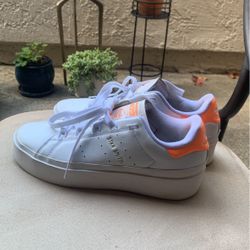 Adidas Women’s Stan Smith Bonega - Cloud White/Beam Orange - Size 7.5 US