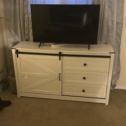 Free Farmhouse Sliding Door TV Dresser-Assembly Needed)