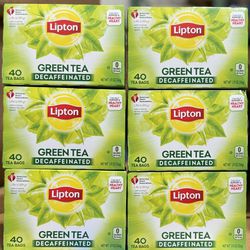 Lipton Decaffeinated Green Tea, 40 Tea Bags (Pack of 6)