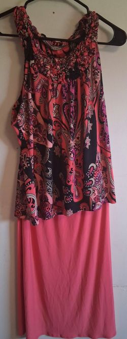 Paisley Print Maxi Dress size large