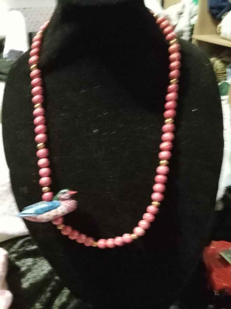 Beaded  Duck Necklace 