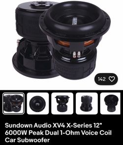 Sundown Audio Subwoofer XV4  X Series 12” Subwoofer 6000 W