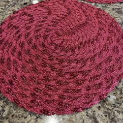 15” Circular Red Place Mats 