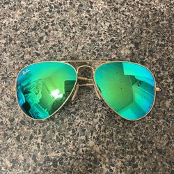 Blue and Green Aviator Ray-Bans