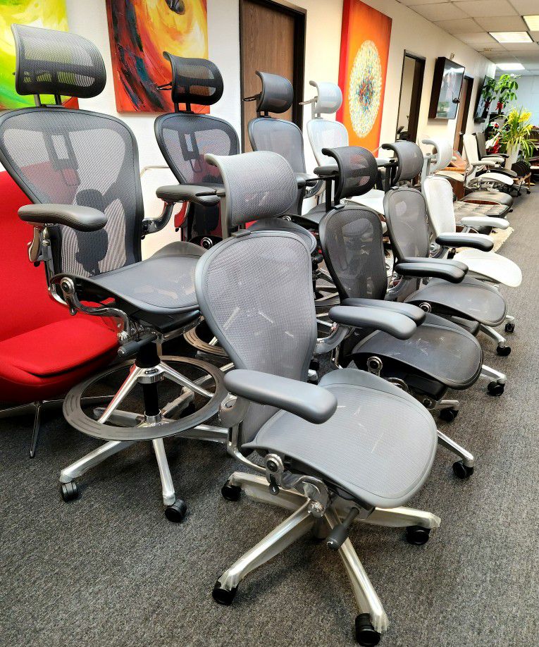 🔥SALE!🔥40 TO 50% OFF BRAND NEW HERMAN MILLER REMASTERED AERON SIZES A - B - C ALL VERSIONS OF EMBODY PICKUP  - DELIVERY  - SHIPPING BEST SELECTION! 