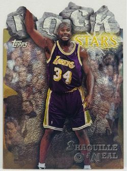 Rare 1997-98 Topps Rock Stars Shaquille O'Neal Die Cut Insert Card #RS13 Lakers Legend Hall of Famer