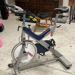 Star Trac Stationary Silver Spin Bike 