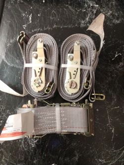 Ratchet E Track Tie-Down Straps Set of 3