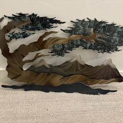 Metal Art  3 Sisters  And Fir Trees
