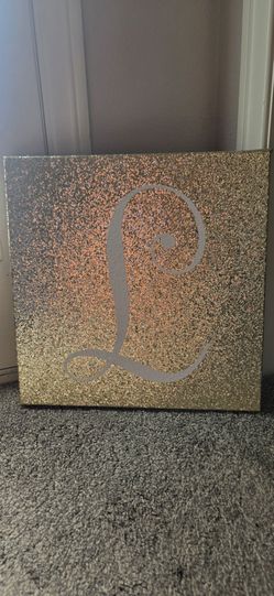 Glitter "L" Canvas